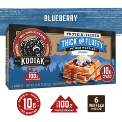Blueberry Thick and Fluffy Power Waffles